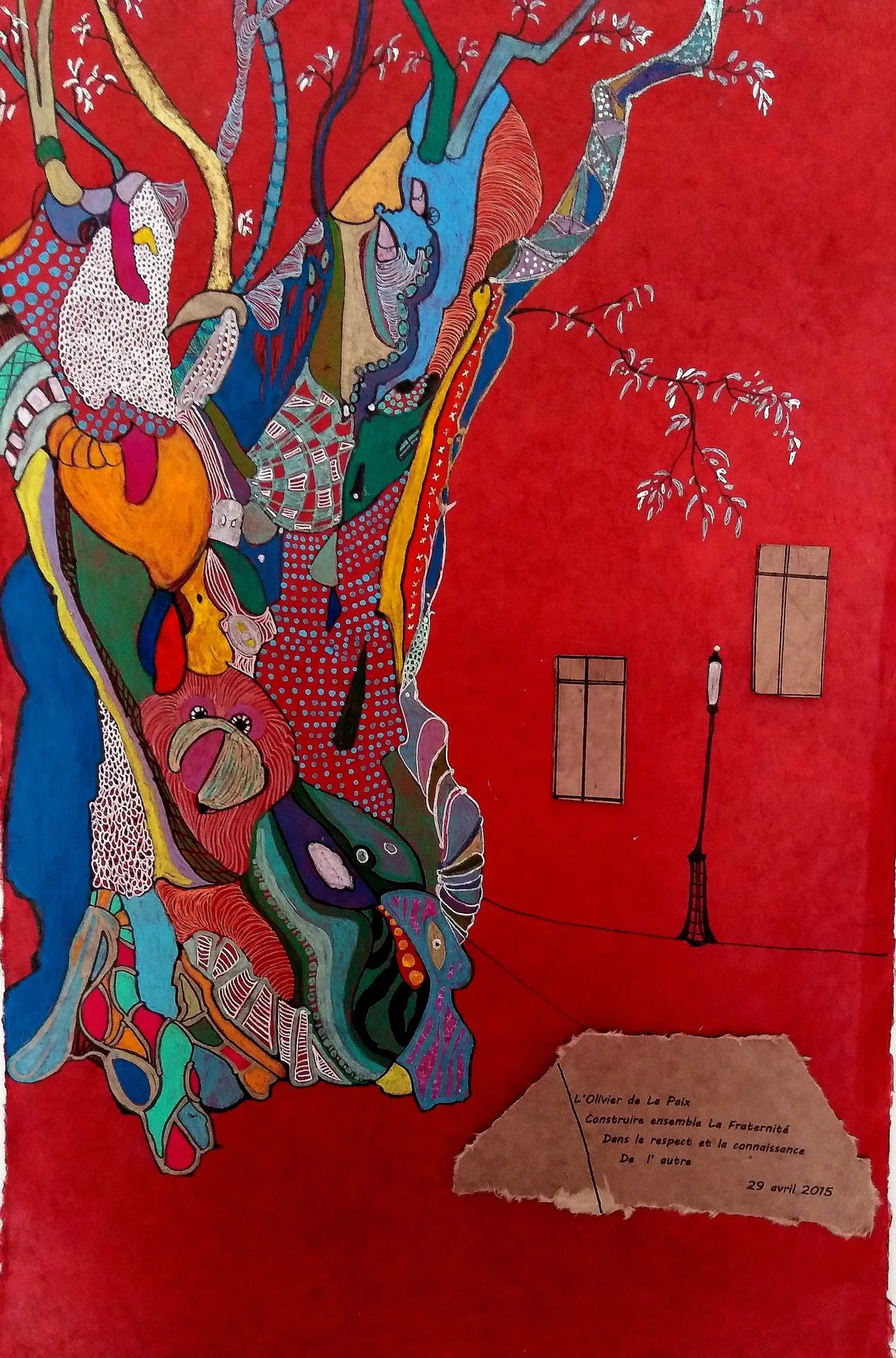 5..arbre de la paix et son réverbère